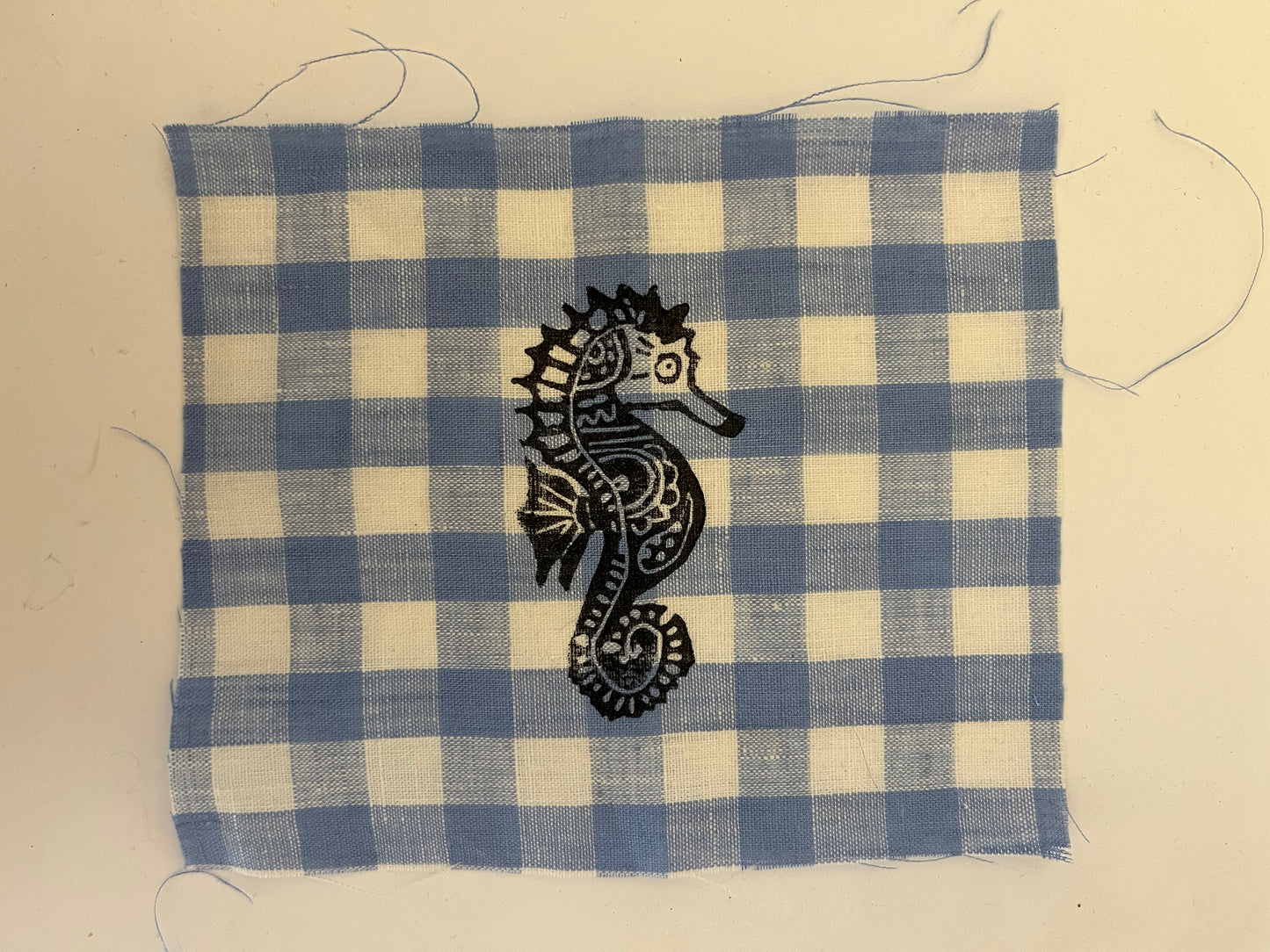 Starfish fabric patch linen