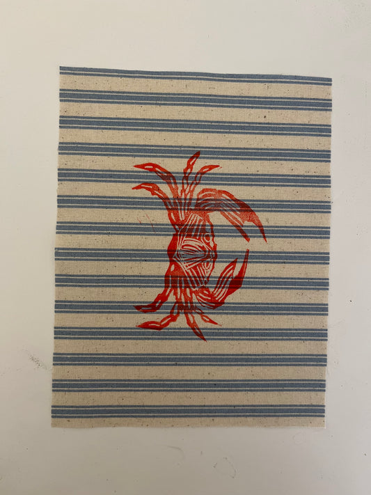 crab fabric patch